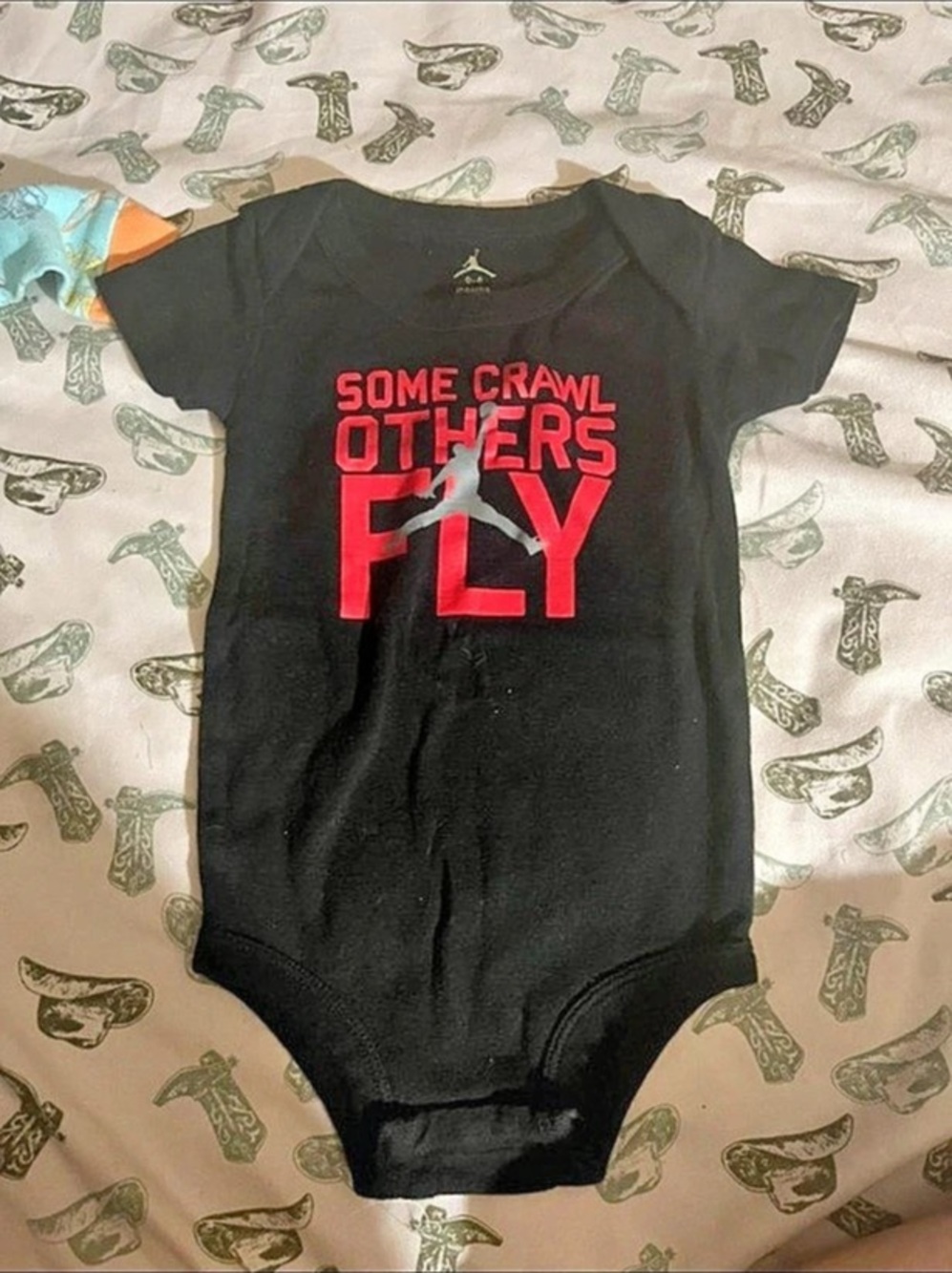 Jordan Black & Red Graphic Bodysuit